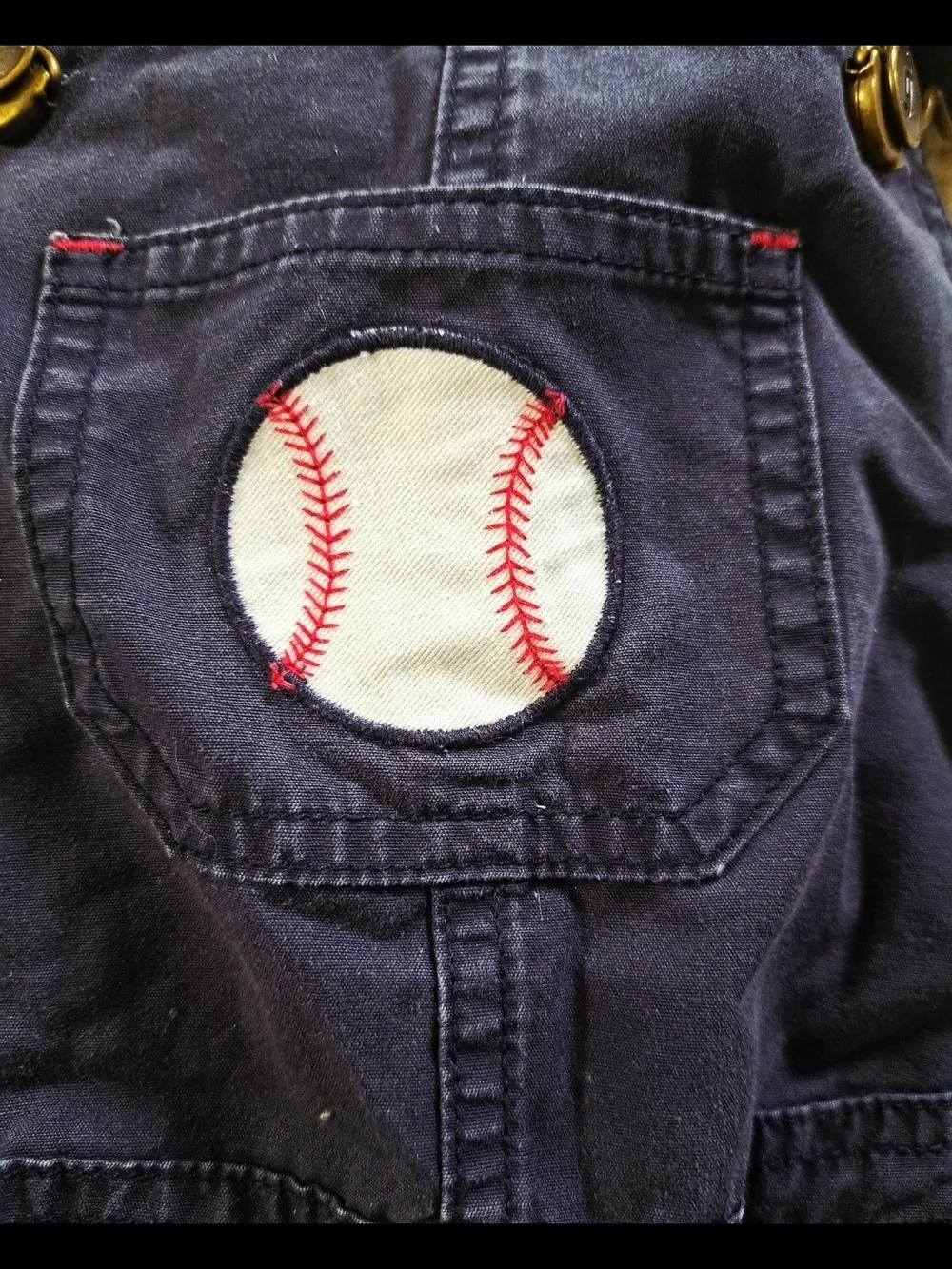 GYMBOREE EMBROIDERED BASEBALL OVERALLS SZ 3T